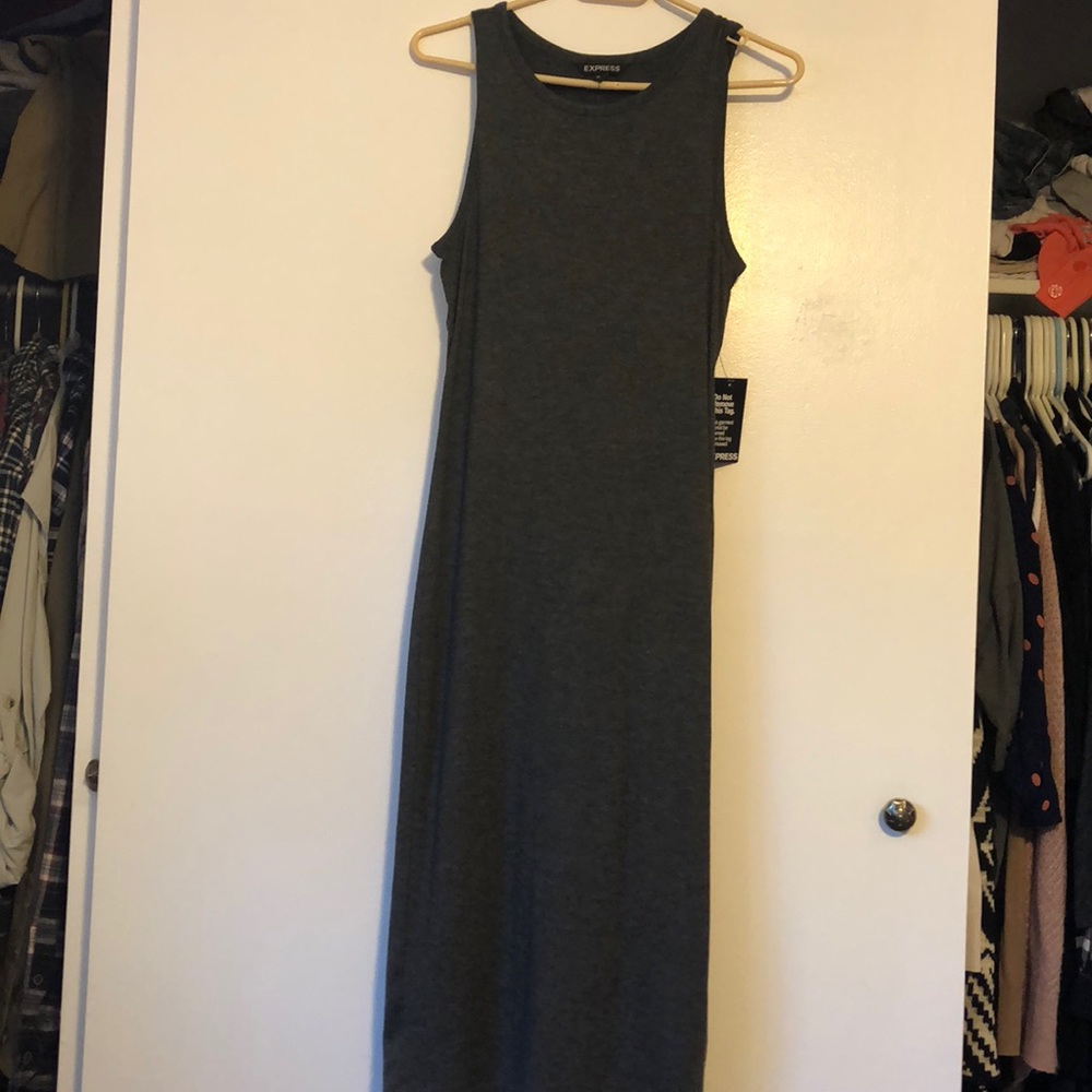 Brand new express midi dress charcoal